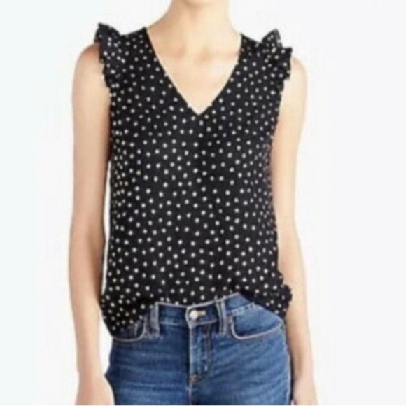 J. Crew Tops - J Crew Black Gold Sleeveless Top | 6